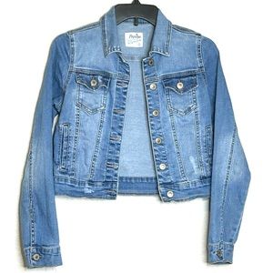 Girls Junior Papaya Small Blue Long Sleeve Jean Jacket